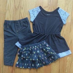 9-12M Set of 3 Skirt Dress Jeggings